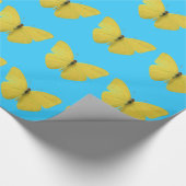 Gele vlinder cadeaupapier (Hoek)