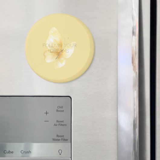 Gele Vlinder Dromen Magneet (Insitu (Koelkast))