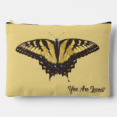  gele vlinder en Initiaal accessoire tas (Voorkant)