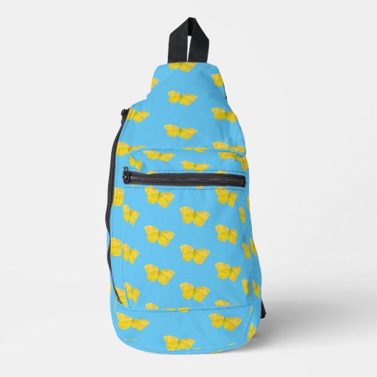 Gele Vlinder Gewone Brimstone Kinder Spel Sling Bag (Voorkant)