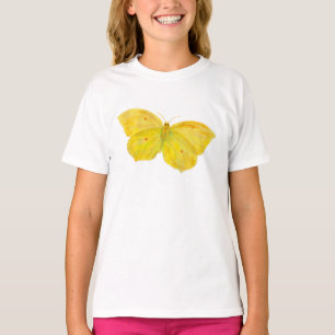 Gele vlinder Gewone citroenvlinder vliegend T-shir T-shirt