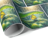 Gele vlinder in een regenbui cadeaupapier (Rol Hoek)