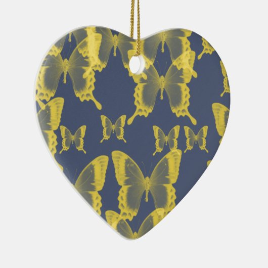 gele vlinder keramisch ornament (Rechts)