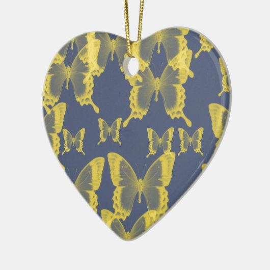 gele vlinder keramisch ornament (Links)