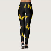 Gele vlinder leggings (Achterkant)