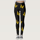 Gele vlinder leggings (Voorkant)
