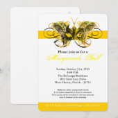 Gele vlinder Masker Masker Kostuum Halloween Kaart (Voorkant / Achterkant)