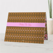 Gele vlinder met bloemen kaart (Achterkant)