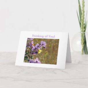 Gele Vlinder & Mooie Lavendar Onkruid, Thinki… Kaart
