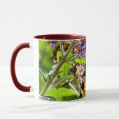 Gele vlinder op lavender Butterfly Struik Mok (Links)