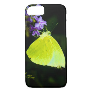 Gele vlinder op Paarse ventilator Case-Mate iPhone Case