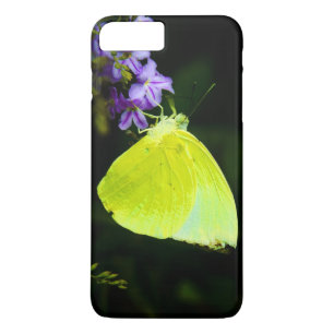 Gele vlinder op Paarse ventilator Case-Mate iPhone Case