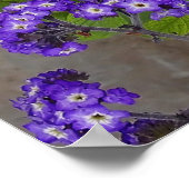 Gele vlinder op Violet Flowers Print (Hoek)