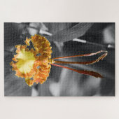 Gele vlinder orchidee bloem legpuzzel (Horizontaal)