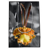 Gele vlinder orchidee bloem medium cadeauzakje (Achterkant)