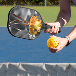 Gele vlinder orchidee bloem pickleball paddle