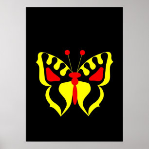 Gele vlinder poster