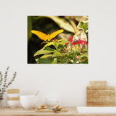 Gele vlinder poster (Keuken)