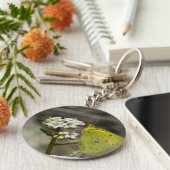 Gele vlinder sleutelhanger (Zijkant)