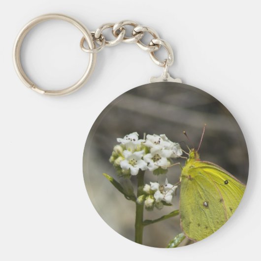 Gele vlinder sleutelhanger (Voorkant)