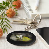 Gele vlinder sleutelhanger (Zijkant)