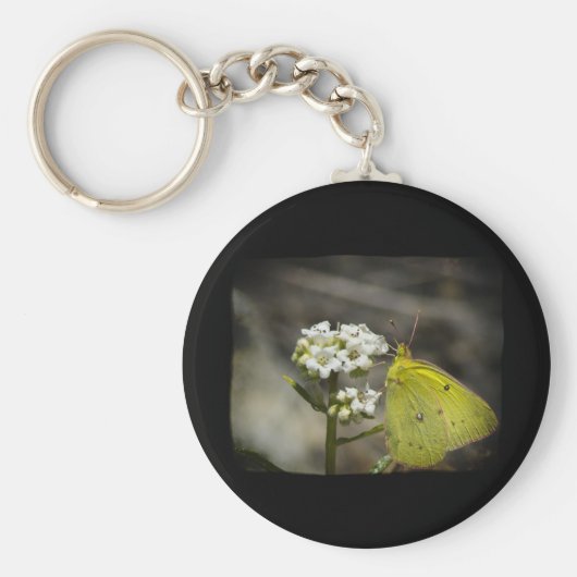 Gele vlinder sleutelhanger (Voorkant)