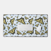 Gele Vlinder Staartvlinder Blauwe Wolken Lucht Bureaumat (Keyboard & Muis)
