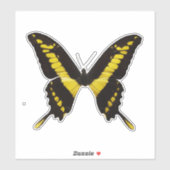 Gele vlinder sticker (Vel)