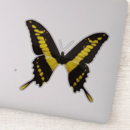 Gele vlinder sticker