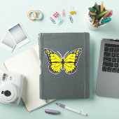 Gele vlinder sticker (iPad Cover)