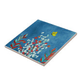 Gele Vlinder Tegeltje (Zijkant)
