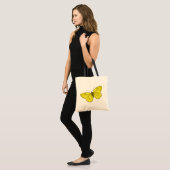 Gele vlinder tote bag (Voorkant (model))