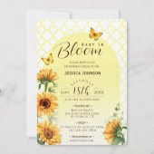 Gele Vlinder Tuin Baby Shower Kaart (Voorkant)