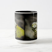 Gele vlinder tweekleurige koffiemok (Center)