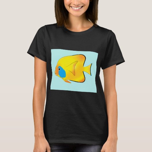 Gele Vlinder Vis T-shirt (Voorkant)