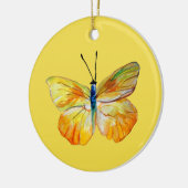 Gele Vlinder Waterverf tekeningCirkel Ornament (Links)