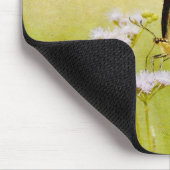 Gele vlinder Wilde bloem Kunst Muismat (Hoek)