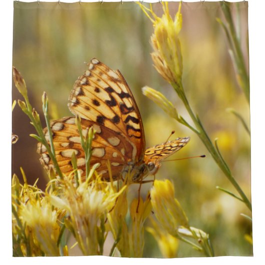 Gele vlinder, Zion NP Utah Douchegordijn (Voorkant)