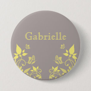Gele vlinderbloemige Button