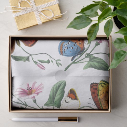 Gele vlinderbloemige reuzenventilator tissuepapier (Geschenk)