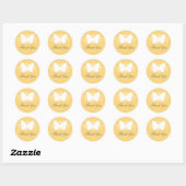 Gele vlinderbloemigen Dank u Stickers (Vel)