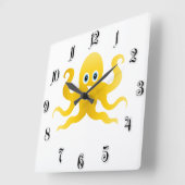 Gele vlinderoctopi vierkante klok (Hoek)