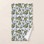 Gele Vlinders Blauwe Lucht Bad Handdoek (Handdoek)