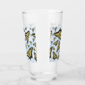 Gele Vlinders Blauwe Lucht Glas (Links)
