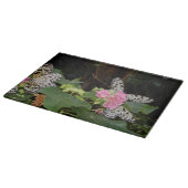 Gele vlinders en roze bloemen snijplank (Hoek)