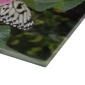 Gele vlinders en roze bloemen snijplank (Hoek)