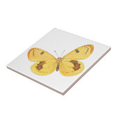 Gele vlinders -  Fine Art Keramische Tegel Tegeltje (Zijkant)