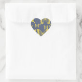 gele vlinders in geel hart sticker (Tas)