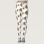 Gele Vlinders Kunst Aangepaste Leggings (Voorkant)