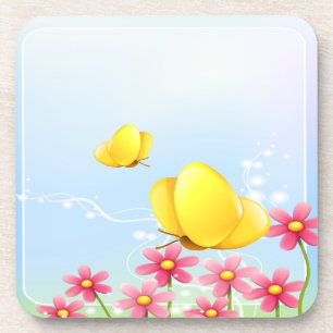 Gele Vlinders Onderzetter